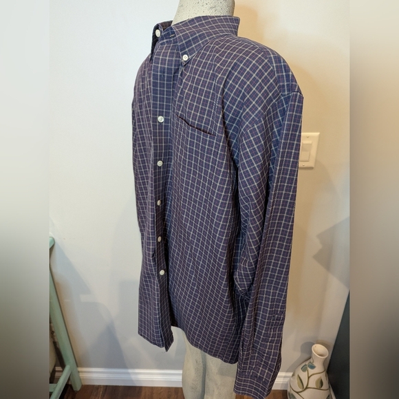 LL Bean Men's Blue Checkered Shirt Mens L Reg, Blue Red Yellow NWOT - Picture 5 of 11
